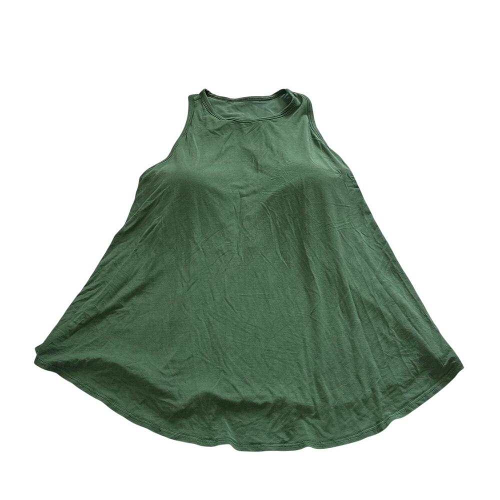 Shebird Womens 7 XL Green Freedom Racerback Tank Soft Comfy Bulit in Bra